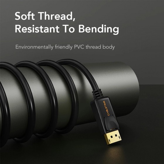 CABLETIME καλώδιο Mini DisplayPort σε DisplayPort AV588, 4K, 1.8, λευκό