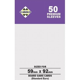 Kaissa Premium 50 Θήκες Για Κάρτες Sleeves Μέγεθος Standard Euro 59x92mm(KA112332)