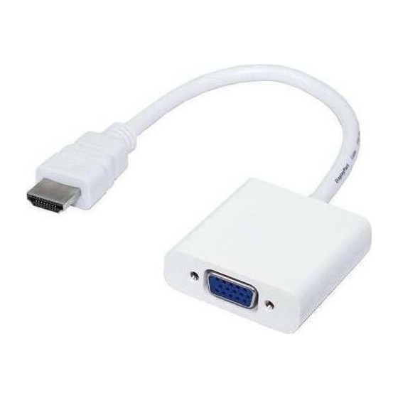 Adapter HDMI to VGA + AUDIO cable White (18254)