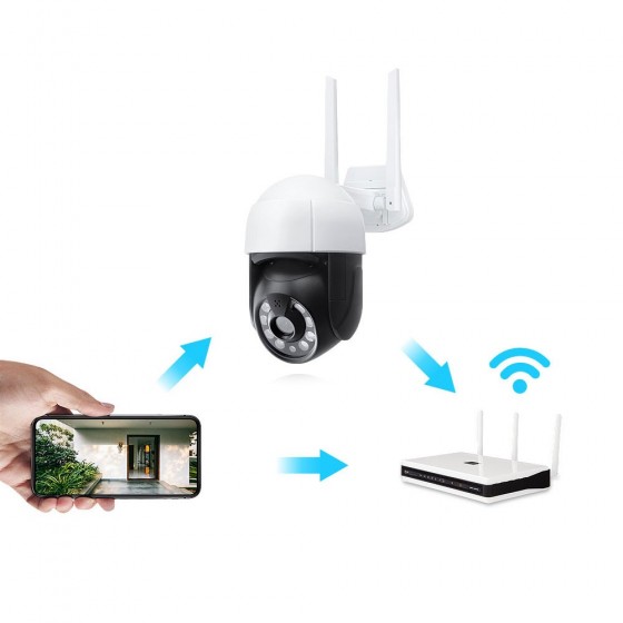 Tuya PST-C18B-3MP IP Κάμερα Παρακολούθησης Wi-Fi Full HD WIFI+ Αδιάβροχη (91027)