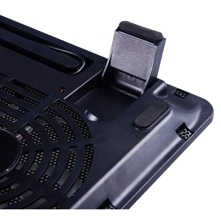 POWERTECH Βάση & ψύξη laptop PT-738 έως 15.6", 2x 125mm fan, LED, μαύρο