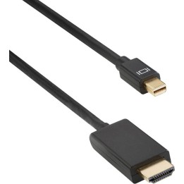 De Tech Cable mini DisplayPort male - HDMI male 1.8m Μαύρο (18279)