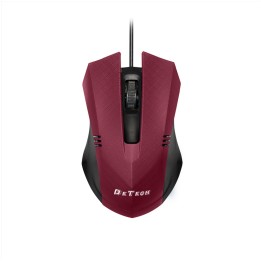 Ποντίκι DETECH Optical USB Ενσύρματο χρώμα Κόκκινο(957)