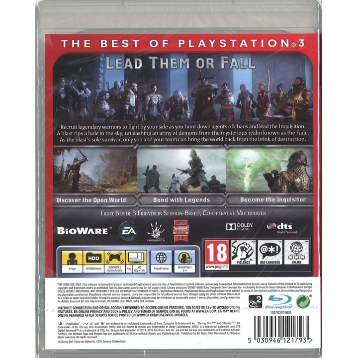 Dragon Age Inquisition (Essentials) PS3 Game