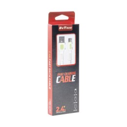 De Tech DE-C36i Flat USB to Lightning Cable Λευκό 1m  De Tech DE-C36i Flat USB to Lightning Cable Λευκό 1m
