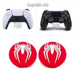 Marvel Avengers Spiderman Logo Controller Thumb Grip Silicone Caps for PS5/PS4/PS3 Xbox 360 Controller χρώμα Κόκκινο