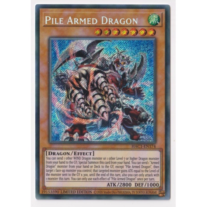 Pile Armed Dragon (Secret Rare) : HAC1-EN174 - Yu-Gi-Oh! Single Card-Μονή Κάρτα