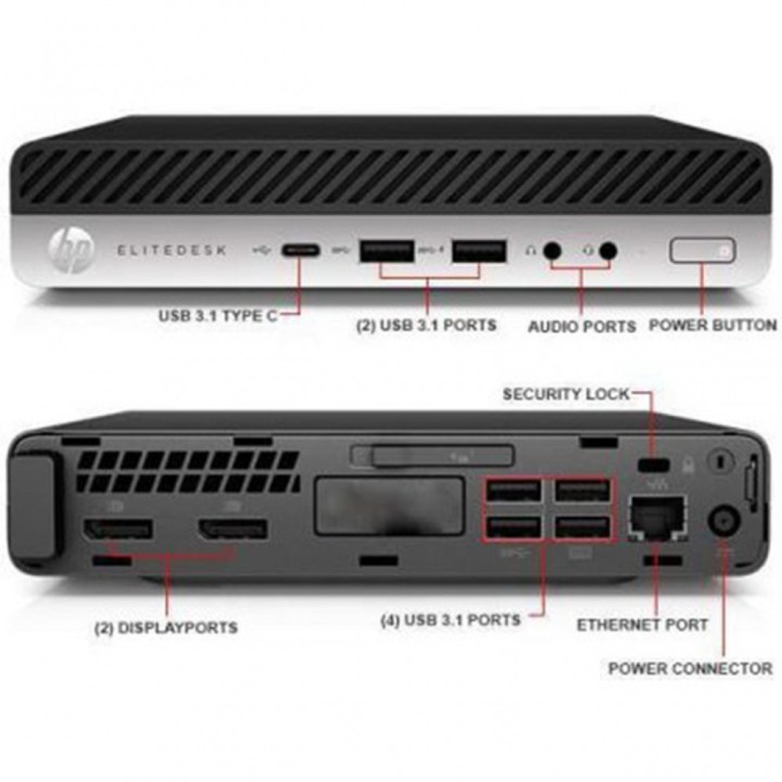 HP EliteDesk 800 G4 Mini PC (Core i5-8500/8GB/256GB SSD)windows 10  Grade A