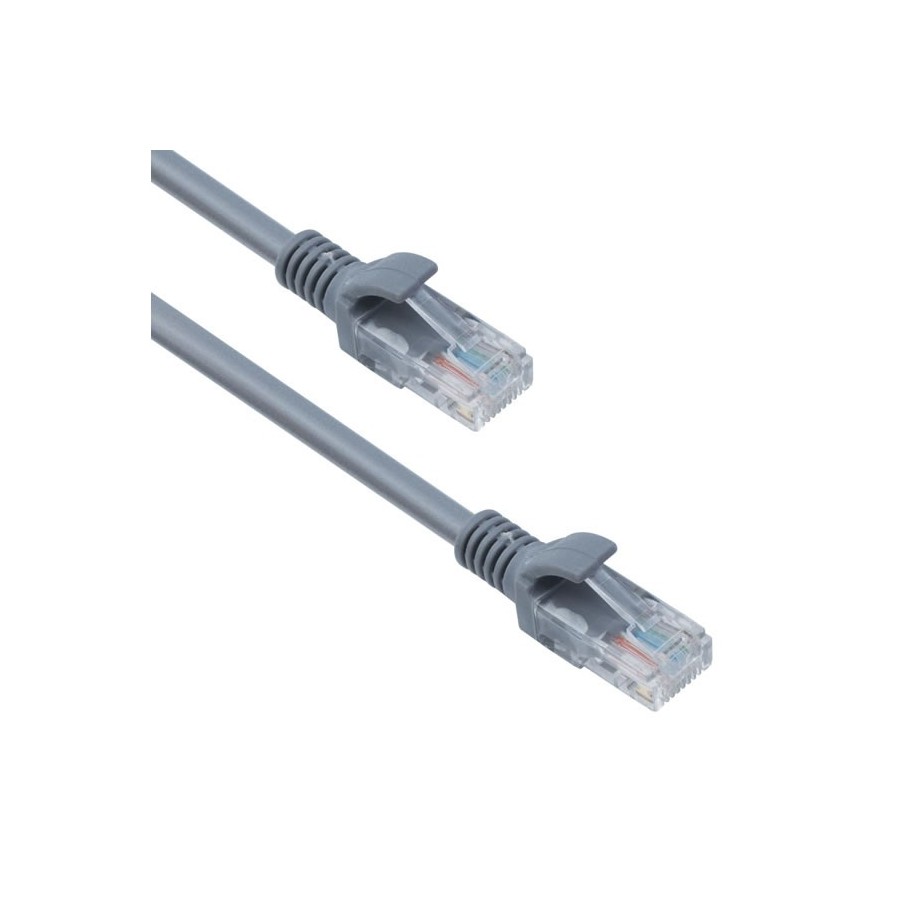 Καλώδιο δικτύου Ethernet RJ-45 5 Mέτρα UTP LEVEL-5 T/W 2xRJ45 5m GREY