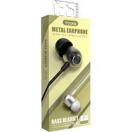 Yookie YTL-02 In-ear Handsfree με Βύσμα Lightning Μαύρο