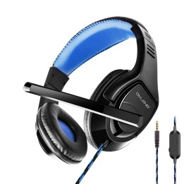 Ovleng OV-P1 On Ear Άκουστικά με Μικρόφωνο Gaming Headset με σύνδεση 3.5mm για PS4/Mobile/Laptop Χρώμα Μαύρο-Μπλέ