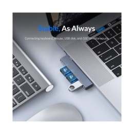 ORICO USB hub AH-W13, 3x θυρών, 5Gbps, USB-C σύνδεση, γκρι