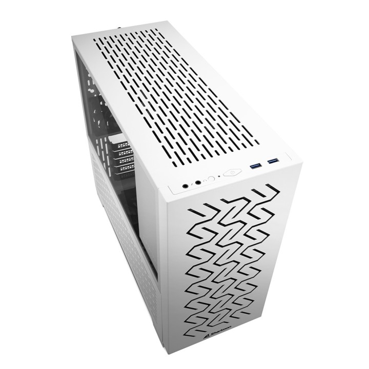 Sharkoon MS-Z1000 Midi Tower Κουτί Υπολογιστή με Πλαϊνό Παράθυρο Λευκό