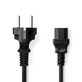Nedis Schuko - IEC C13 Cable 2m Μαύρο (CEGB10000BK20)