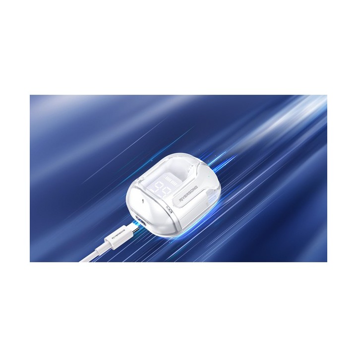 Riversong Airfly M2 In-ear Bluetooth Handsfree Ακουστικά με Θήκη Φόρτισης Λευκά