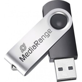 MediaRange USB 2.0 Flash Drive 128GB (Black/Silver) (MR913)