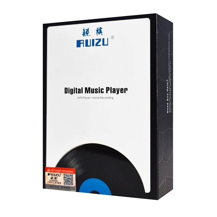 RUIZU MP3 player C1 με οθόνη αφής 2.4", 32GB, ελληνικό μενού, μαύρο