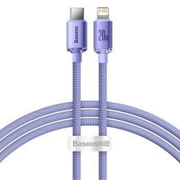 Baseus Crystal Shine Series Cable Type-C to Lightning 20W 2m Lilac