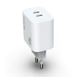 De Tech Φορτιστής GaN και Καλώδιο USB-C 45W Power Delivery Λευκός (DE-PD)(40340)