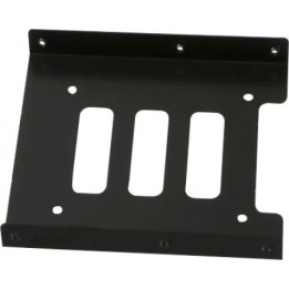 Tray μετατροπής από 3,5'' σε 2x 2,5'', Metal, Black Πλαίσιο για σκληρούς δίσκους HDD / SSD.