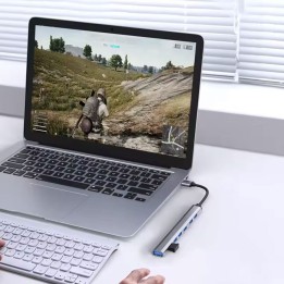 De Tech USB 3.0 Hub 7 Θυρών με σύνδεση USB-A Γκρι(17748)