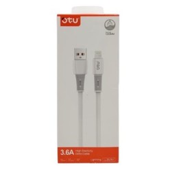 CHARGER CABLE USB OTU DL19-C 1200MM LIGHTING  3.6A HIGH ELASTICITY DATA CABLE WHITE
