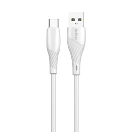 DeTech DE-44C2 USB 2.0 Cable USB-C male - USB-A male Λευκό 2m (40269)