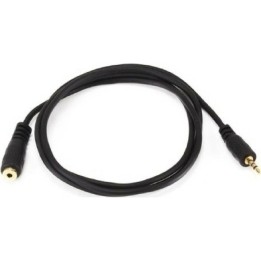 DeTech Καλώδιο 3.5mm male - 3.5mm female Μαύρο 5m (18149)