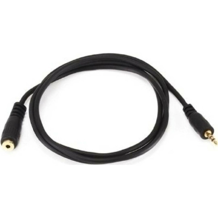 DeTech Καλώδιο 3.5mm male - 3.5mm female Μαύρο 5m (18149)