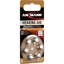 Ansmann Μπαταρίες Ακουστικών Βαρηκοιας 312 1.45V 6τμχ