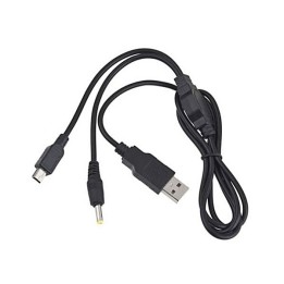 2-In-1 USB Data Charger Cable Charging Cord for Sony PSP 1000 2000 3000Slim Lite