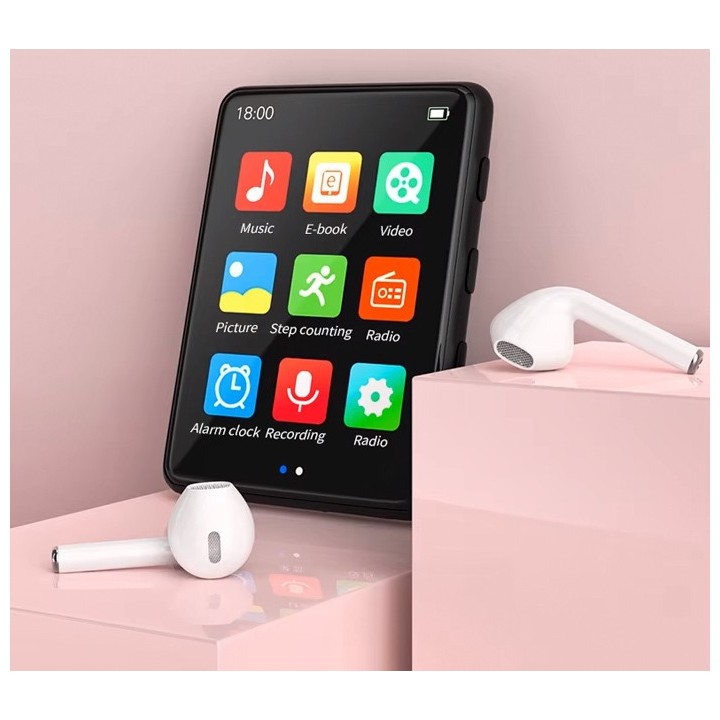 RUIZU MP3 player M7 με οθόνη αφής 2.8", 16GB, ελληνικό μενού, μαύρο