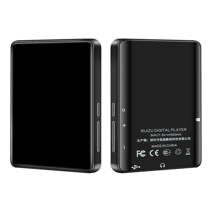 RUIZU MP3 player M7 με οθόνη αφής 2.8", 16GB, ελληνικό μενού, μαύρο