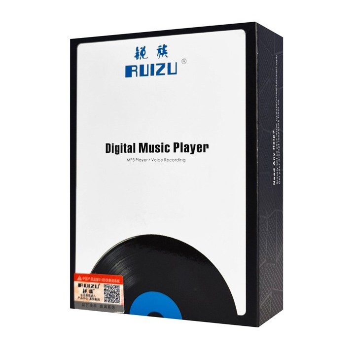 RUIZU MP3 player C1 με οθόνη αφής 2.4", 64GB, ελληνικό μενού, μαύρο