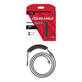 HyperX Spiral USB 2.0 Cable USB-C male - USB-A Γκρι