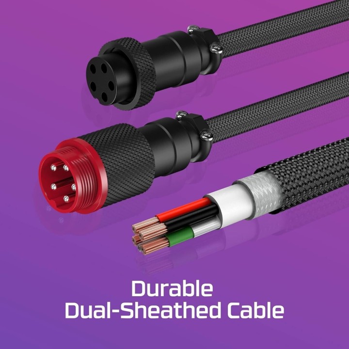 HyperX Spiral USB 2.0 Cable USB-C male - USB-A Γκρι