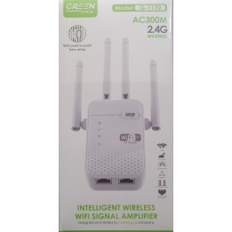 Ασύρματο WiFi Range Extender Green Lyca Adapter 300Mbps 2.4Ghz - Λευκό G-1170