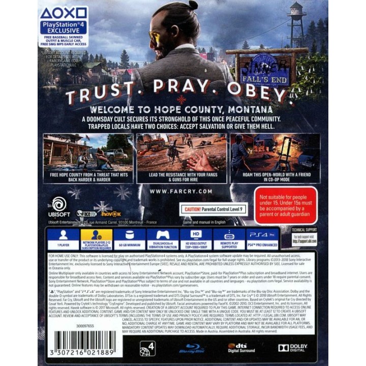 Far Cry 5 - PS4 GAMES Used-Μεταχειρισμένο