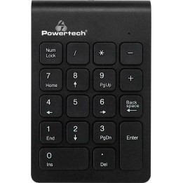 POWERTECH ασύρματο αριθμητικό πληκτρολόγιο PT-939, 2.4GHz, μαύρο