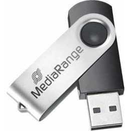 MediaRange USB 2.0 Flash Drive 64GB (Black/Silver) (MR912)