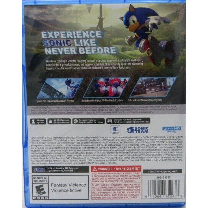 Sonic Frontiers PS5 Game Used-Μεταχειρισμένο