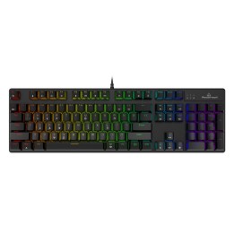 POWERTECH gaming μηχανικό πληκτρολόγιο PT-1254, ενσύρματο, RGB, μαύρο Ελληνικό