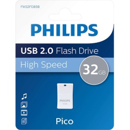 Philips Pico 32GB USB 2.0 Stick Γκρι (FM32FD85B/00) (PHIFM32FD85B-00)