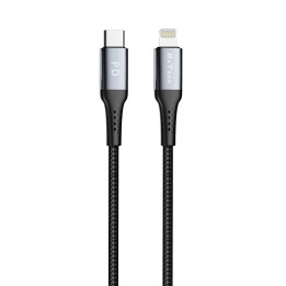 DETECH DE-43Ci2 Braided USB-C to Lightning Cable 20W Μαύρο 2m (40266)