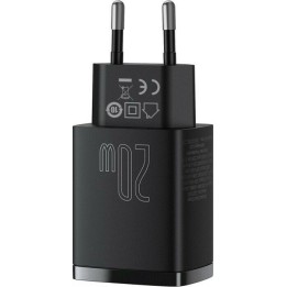 Baseus Φορτιστής Χωρίς Καλώδιο με Θύρα USB-A και Θύρα USB-C 20W Power Delivery / Quick Charge 3.0 Μαύρος (Compact)