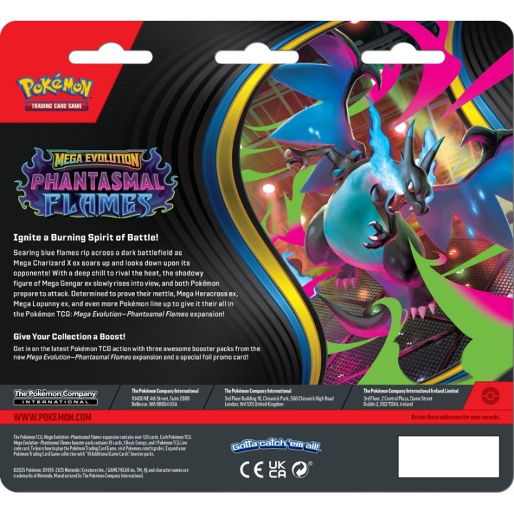 Pokemon TCG Mega Evolution: Phantasmal Flames - Weavile 3-Booster Blister