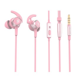 Sades Wings 20 In Ear Gaming Headset με σύνδεση 3.5mm Ροζ