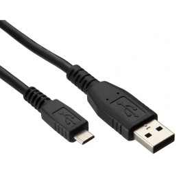 καλώδιο δεδομένων Micro USB AM to USB 1,0 Μέτρο DETECH Μαύρο(18025)