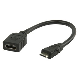 VALUELINE Καλώδιο Μετατροπέας HDMI mini αρσενικό σε HDMI θηλυκό 0.20m VLVP 34590 B02
