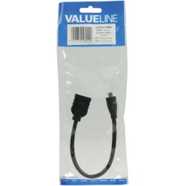 VALUELINE Micro HDMI male to HDMI female Adapter 20cm VLVP 34790 B02